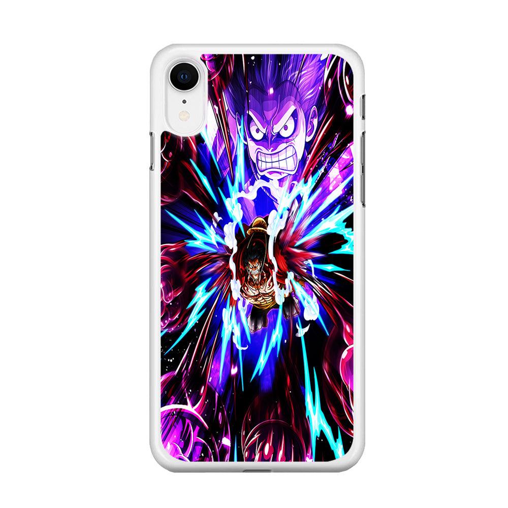 One Piece Luffy King Kong Gun iPhone XR Case-Rubber / White (2D Case)-Xtracase