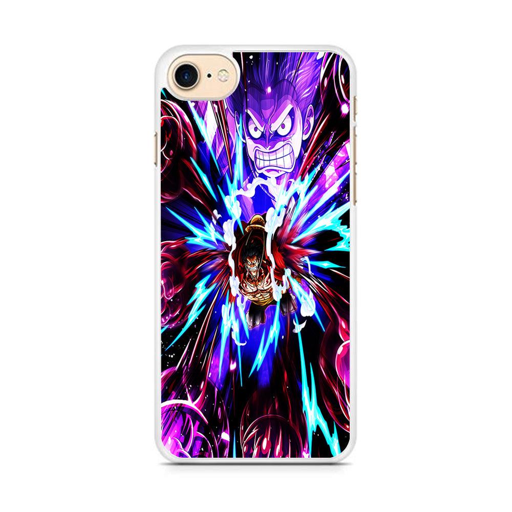 One Piece Luffy King Kong Gun iPhone 8 Case-Rubber / White (2D Case)-Xtracase