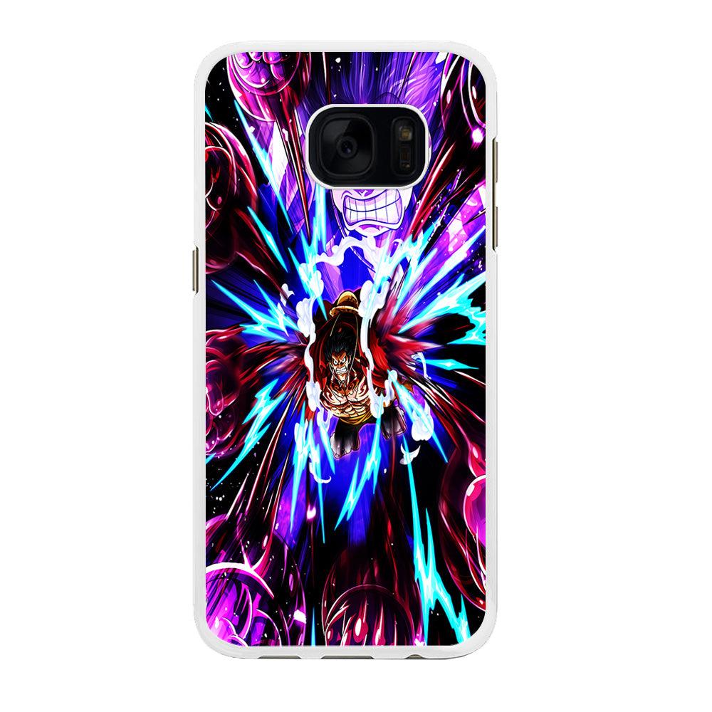 One Piece Luffy King Kong Gun Samsung Galaxy S7 Edge Case-Rubber / White (2D Case)-Xtracase