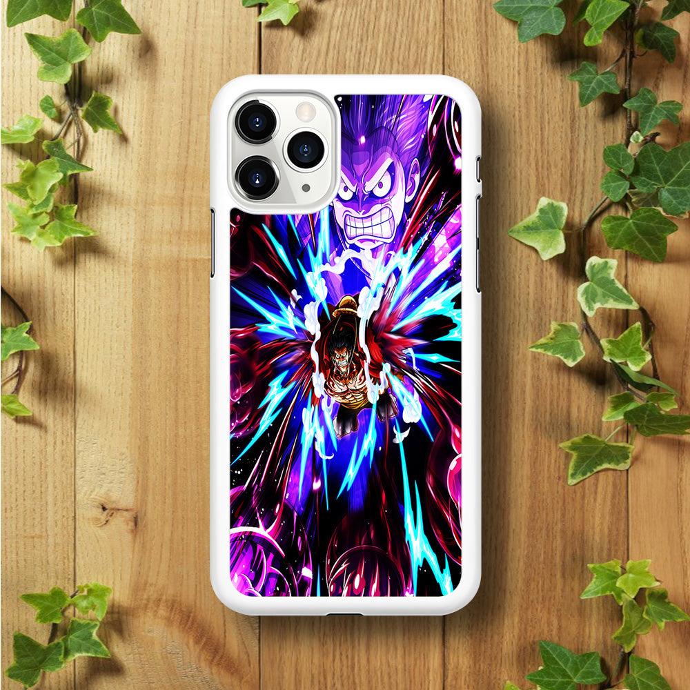 One Piece Luffy King Kong Gun iPhone 11 Pro Case-Rubber / White (2D Case)-Xtracase