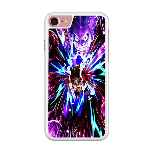 One Piece Luffy King Kong Gun iPhone SE 2020 Case-Rubber / White (2D Case)-Xtracase