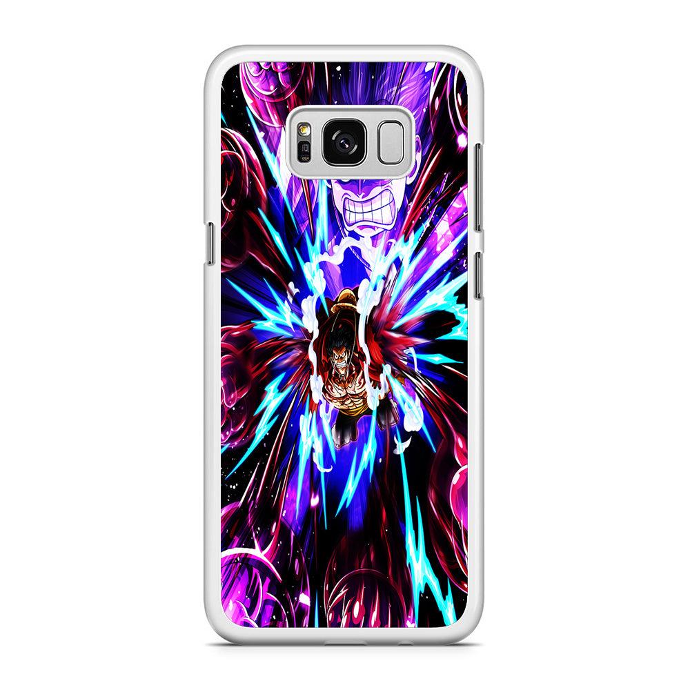 One Piece Luffy King Kong Gun Samsung Galaxy S8 Case-Rubber / White (2D Case)-Xtracase