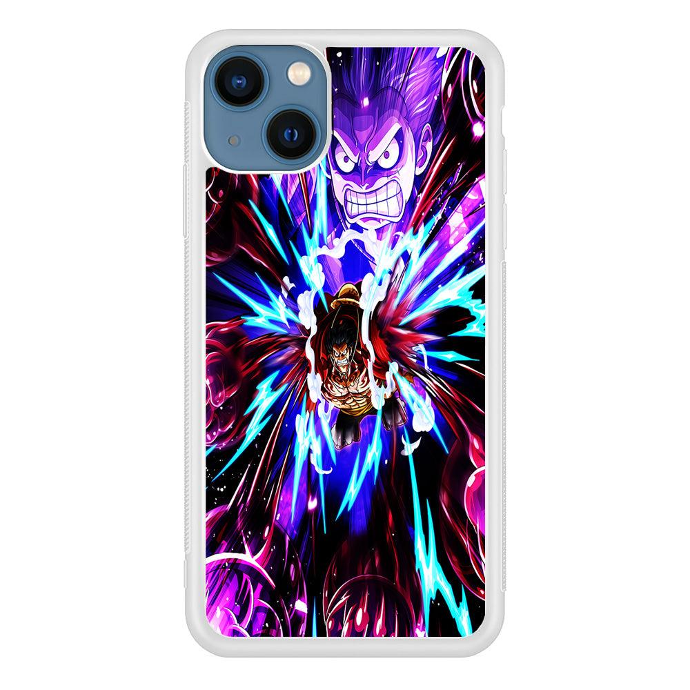 One Piece Luffy King Kong Gun iPhone 13 Case-Rubber / White (2D Case)-Xtracase