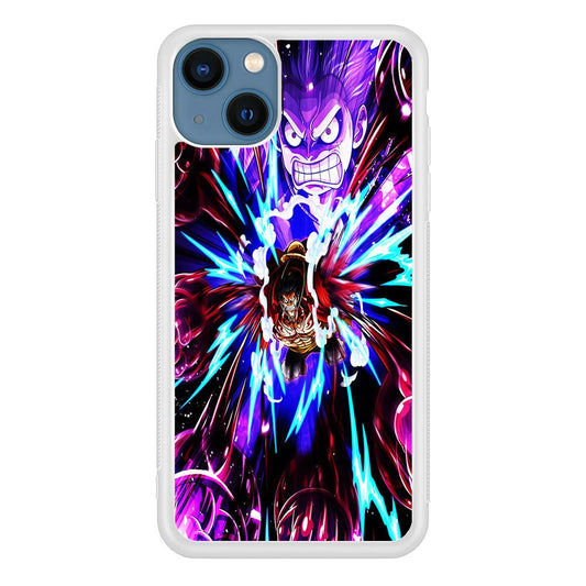 One Piece Luffy King Kong Gun iPhone 13 Mini Case-Rubber / White (2D Case)-Xtracase