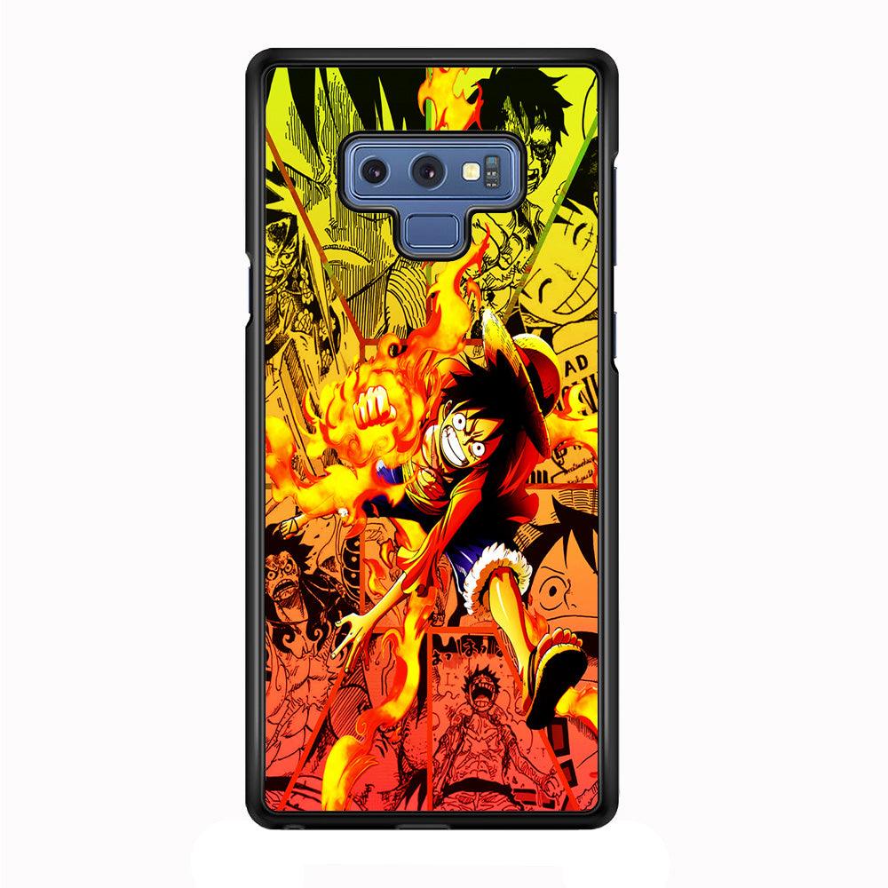 One Piece Luffy Red Hawk Samsung Galaxy Note 9 Case-Rubber / Black (2D Case)-Xtracase