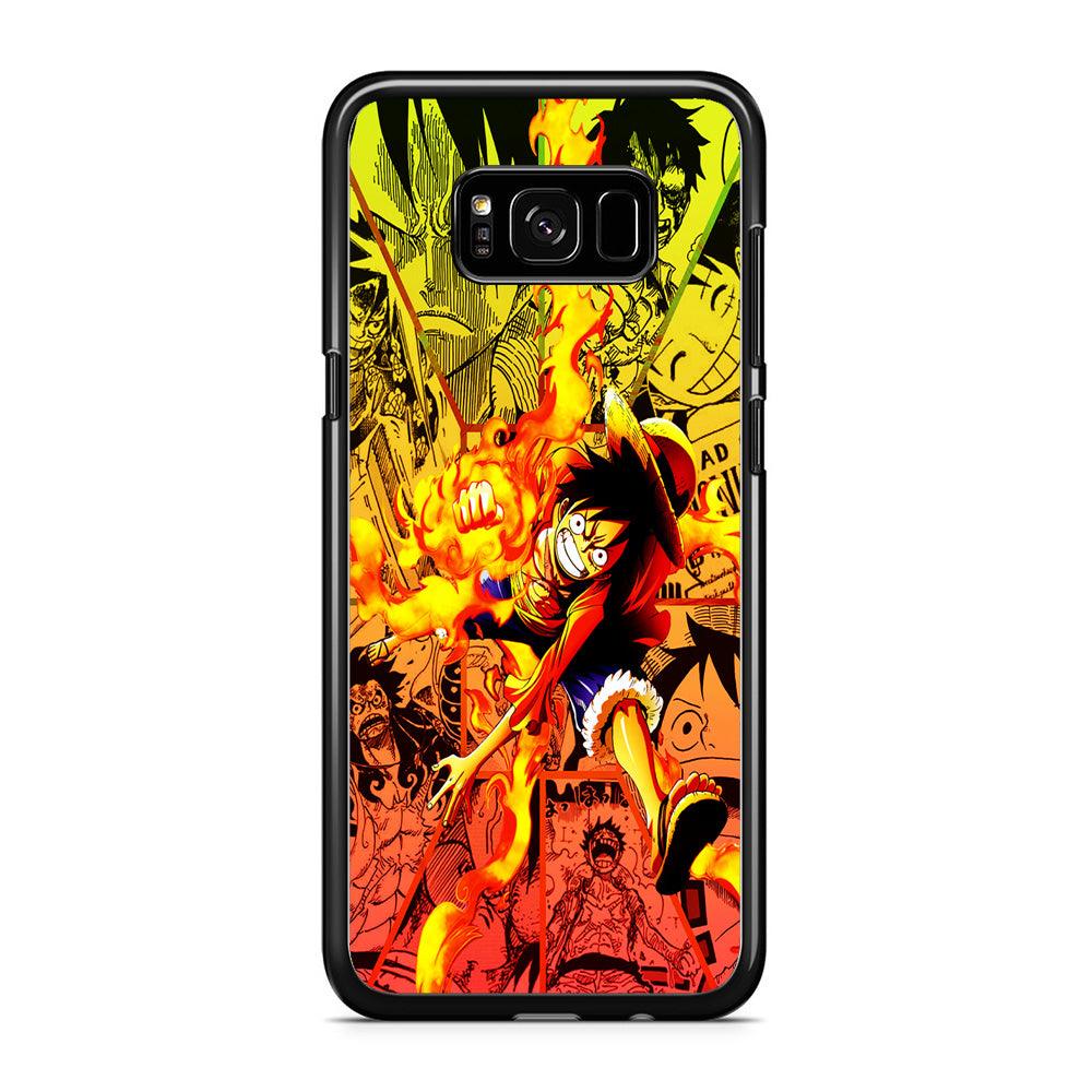 One Piece Luffy Red Hawk Samsung Galaxy S8 Case-Rubber / Black (2D Case)-Xtracase