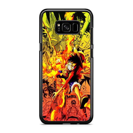 One Piece Luffy Red Hawk Samsung Galaxy S8 Case-Rubber / Black (2D Case)-Xtracase