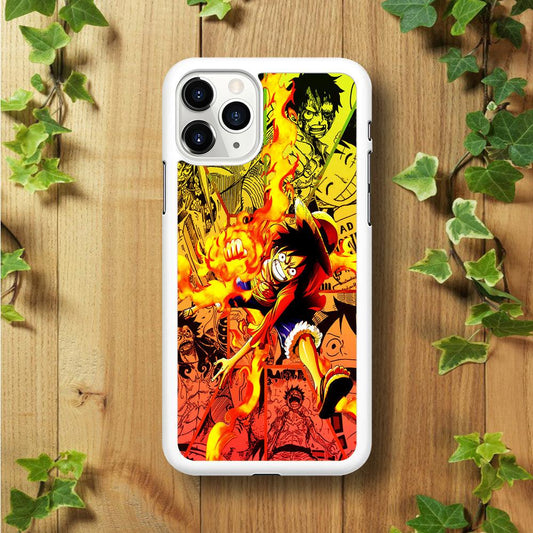 One Piece Luffy Red Hawk iPhone 11 Pro Max Case-Rubber / White (2D Case)-Xtracase