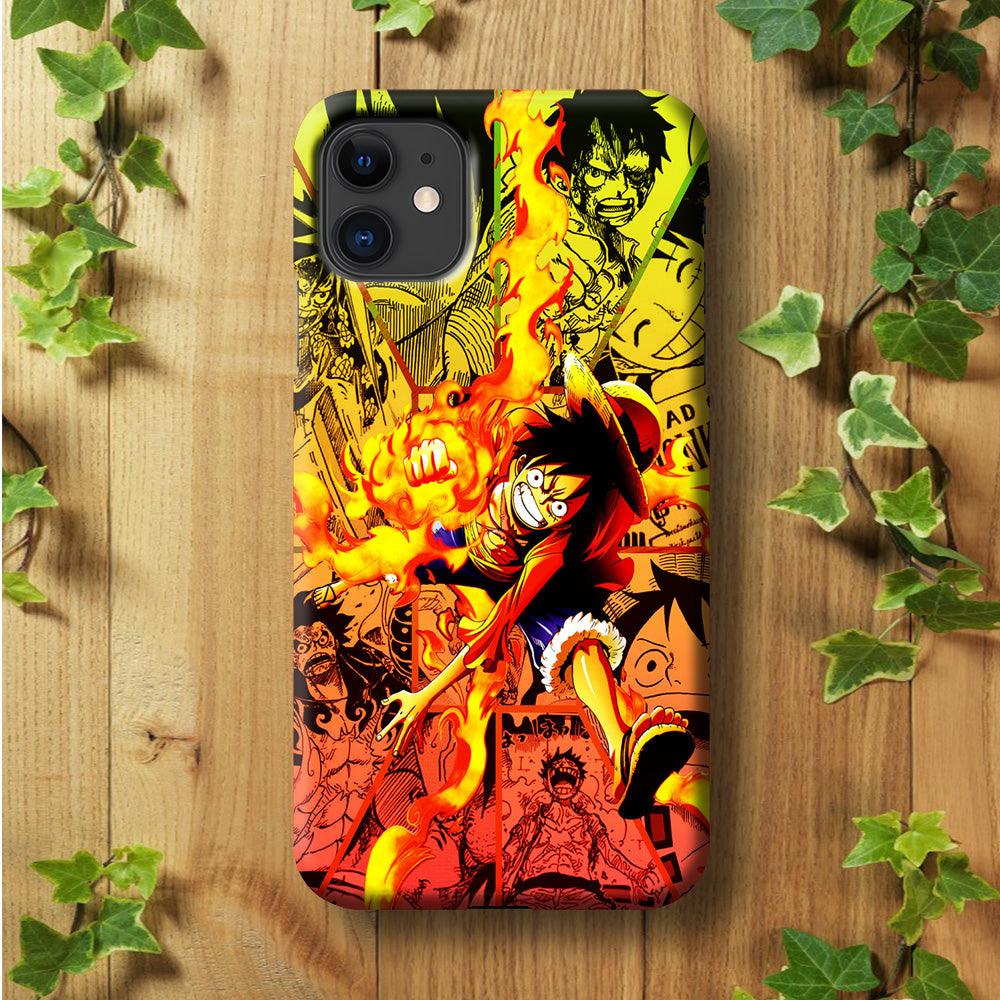 One Piece Luffy Red Hawk iPhone 11 Case-Plastic / Full Wrap (3D Case)-Xtracase