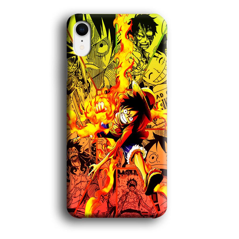 One Piece Luffy Red Hawk iPhone XR Case-Plastic / Full Wrap (3D Case)-Xtracase