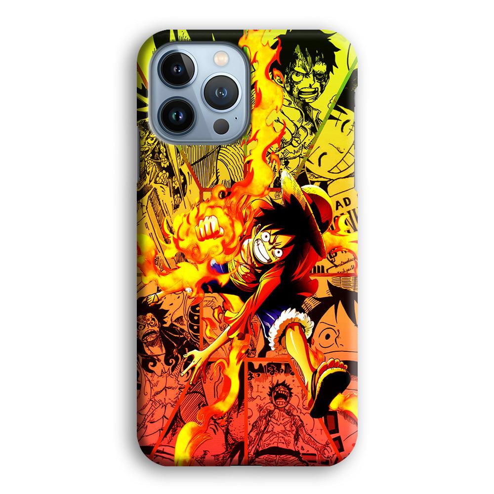 One Piece Luffy Red Hawk iPhone 13 Pro Max Case-Plastic / Full Wrap (3D Case)-Xtracase