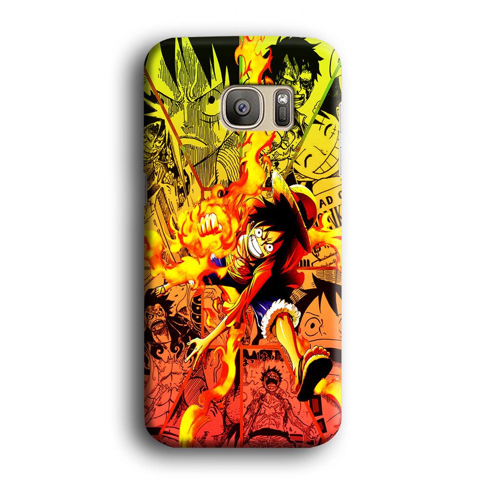 One Piece Luffy Red Hawk Samsung Galaxy S7 Edge Case-Plastic / Full Wrap (3D Case)-Xtracase