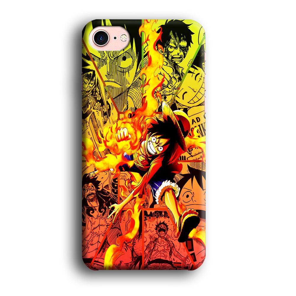 One Piece Luffy Red Hawk iPhone SE 2020 Case-Plastic / Full Wrap (3D Case)-Xtracase