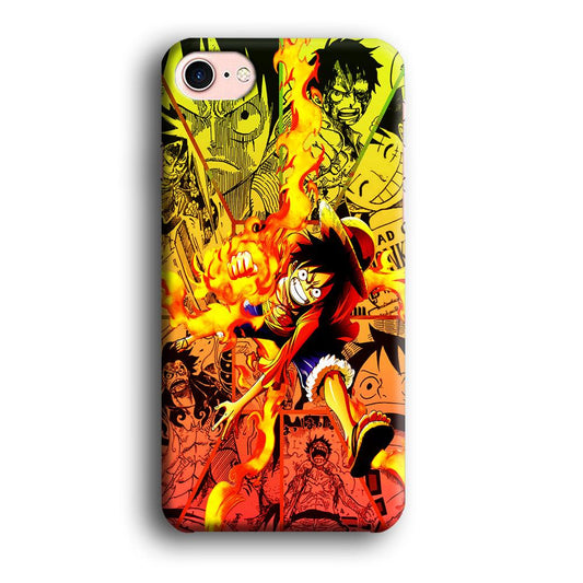 One Piece Luffy Red Hawk iPhone SE 2020 Case-Plastic / Full Wrap (3D Case)-Xtracase