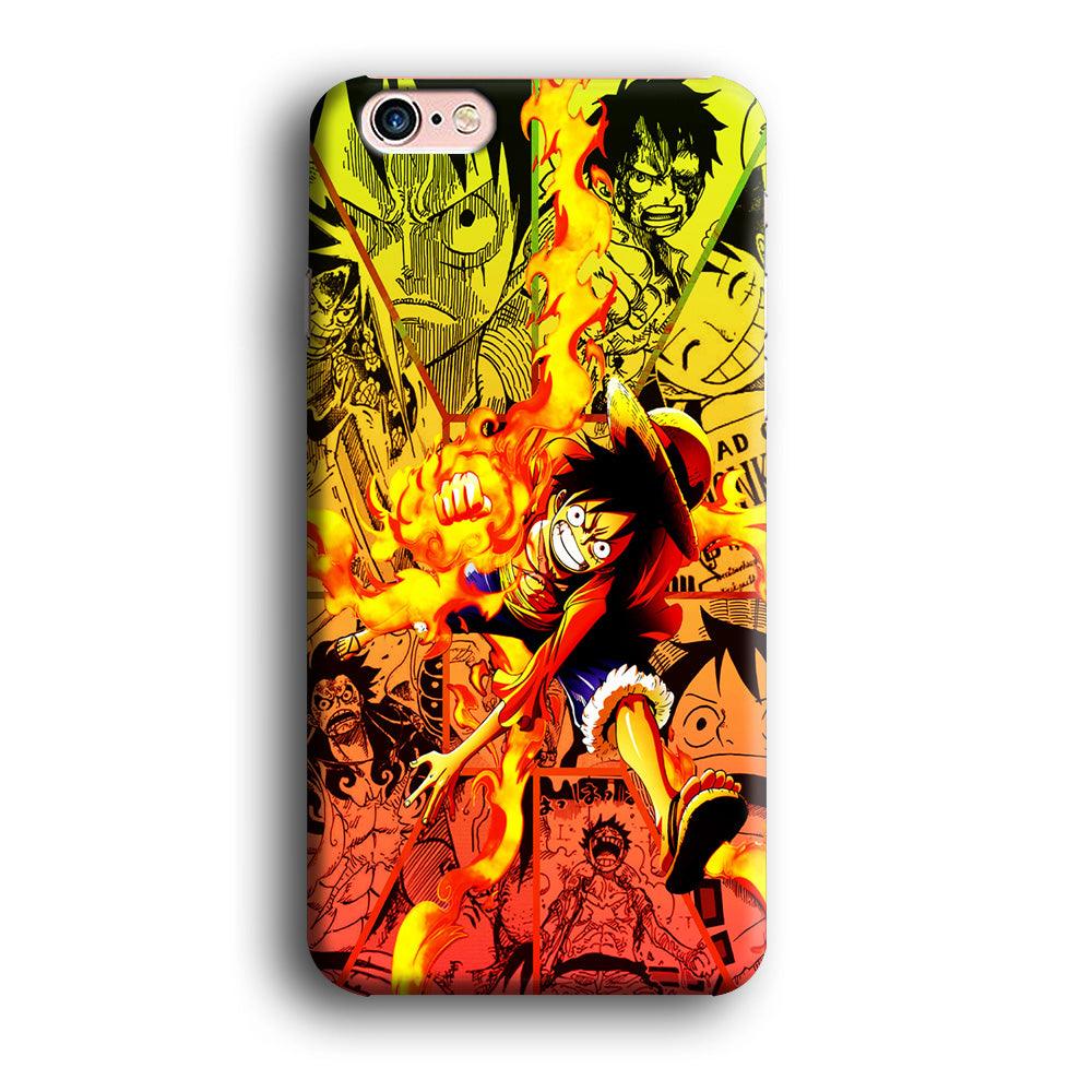 One Piece Luffy Red Hawk iPhone 6 | 6s Case-Rubber / Black (2D Case)-Xtracase