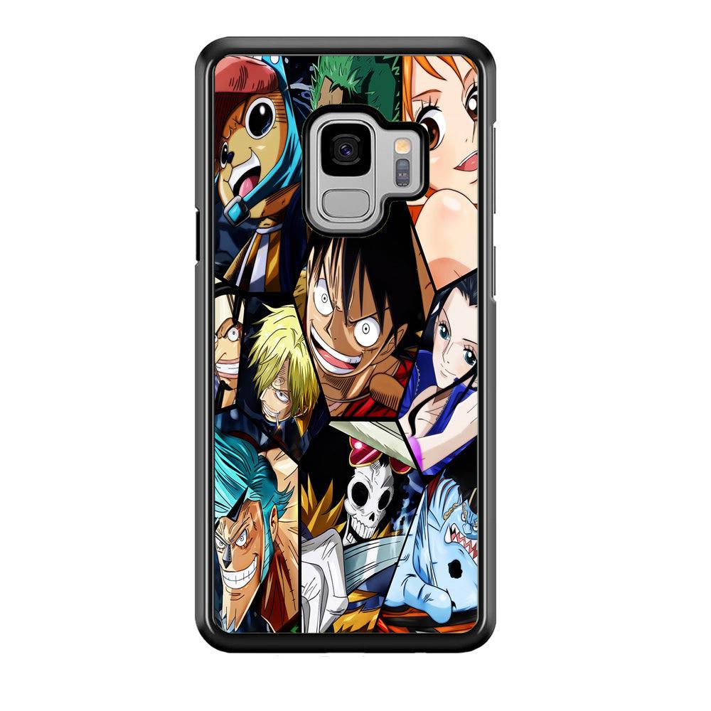 One Piece Mugiwara Crew Pirates Samsung Galaxy S9 Case-Rubber / White (2D Case)-Xtracase