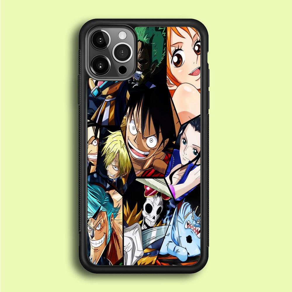 One Piece Mugiwara Crew Pirates iPhone 12 Pro Case-Rubber / Black (2D Case)-Xtracase