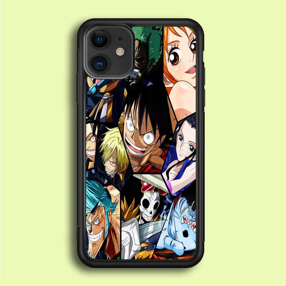 One Piece Mugiwara Crew Pirates iPhone 12 Case-Rubber / Black (2D Case)-Xtracase