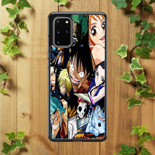 One Piece Mugiwara Crew Pirates Samsung Galaxy S20 Plus Case-Rubber / White (2D Case)-Xtracase