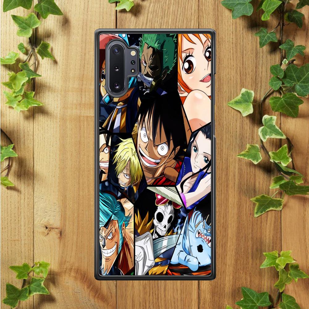 One Piece Mugiwara Crew Pirates Samsung Galaxy Note 10 Plus Case-Rubber / White (2D Case)-Xtracase