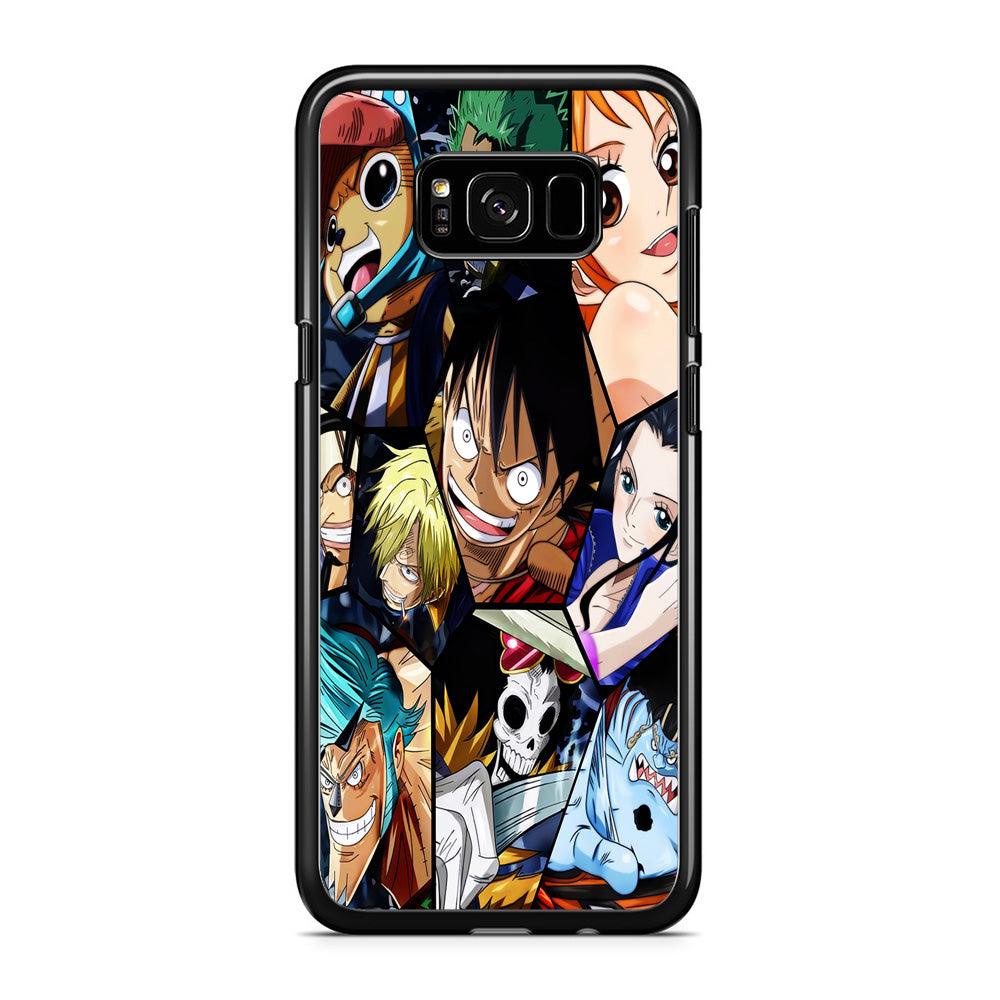 One Piece Mugiwara Crew Pirates Samsung Galaxy S8 Case-Rubber / Black (2D Case)-Xtracase