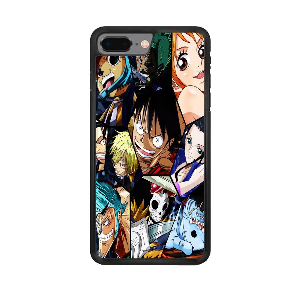 One Piece Mugiwara Crew Pirates iPhone 7 Plus Case-Rubber / Black (2D Case)-Xtracase