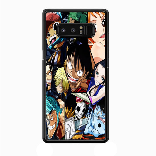 One Piece Mugiwara Crew Pirates Samsung Galaxy Note 8 Case-Rubber / Black (2D Case)-Xtracase
