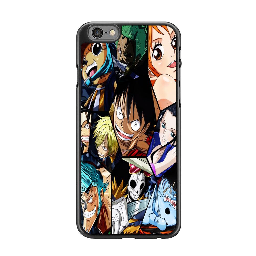 One Piece Mugiwara Crew Pirates iPhone 6 | 6s Case-Rubber / Black (2D Case)-Xtracase