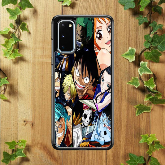 One Piece Mugiwara Crew Pirates Samsung Galaxy S20 Case-Rubber / White (2D Case)-Xtracase