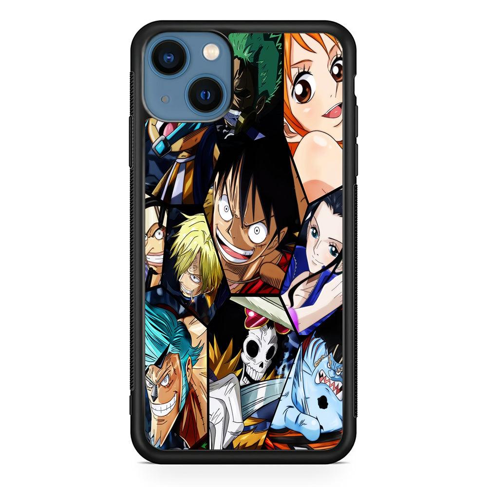 One Piece Mugiwara Crew Pirates iPhone 13 Case-Rubber / Black (2D Case)-Xtracase