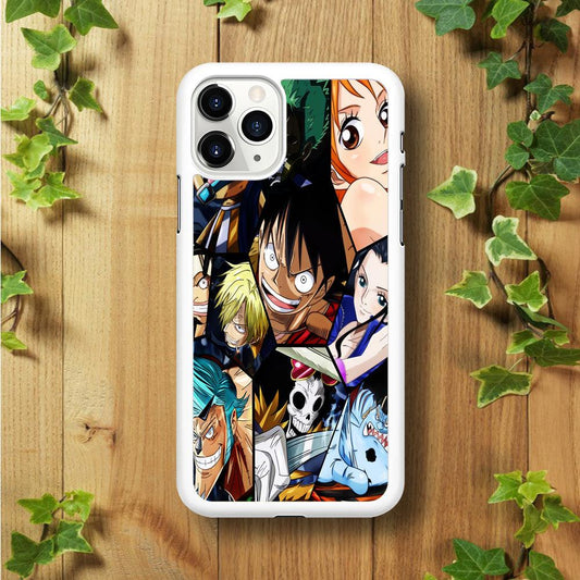 One Piece Mugiwara Crew Pirates iPhone 11 Pro Max Case-Rubber / White (2D Case)-Xtracase