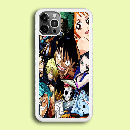 One Piece Mugiwara Crew Pirates iPhone 12 Pro Case-Rubber / White (2D Case)-Xtracase