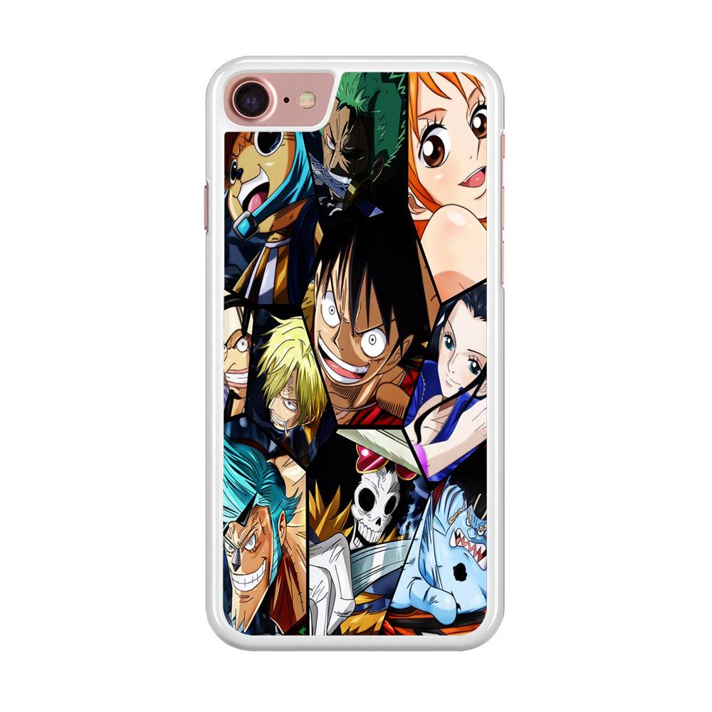One Piece Mugiwara Crew Pirates iPhone SE 2020 Case-Rubber / White (2D Case)-Xtracase