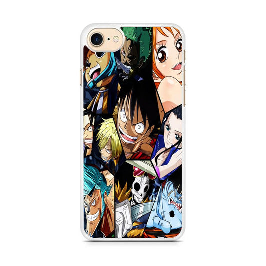 One Piece Mugiwara Crew Pirates iPhone 8 Case-Rubber / White (2D Case)-Xtracase