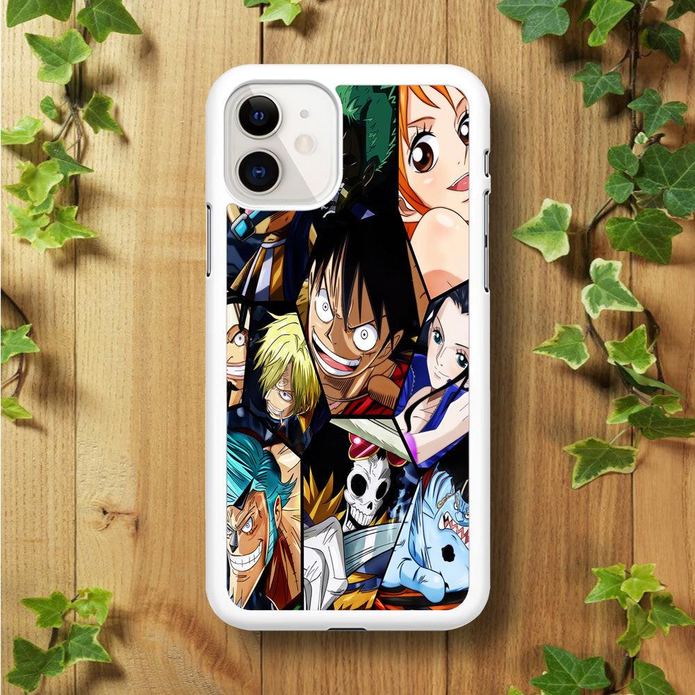 One Piece Mugiwara Crew Pirates iPhone 11 Case-Rubber / White (2D Case)-Xtracase