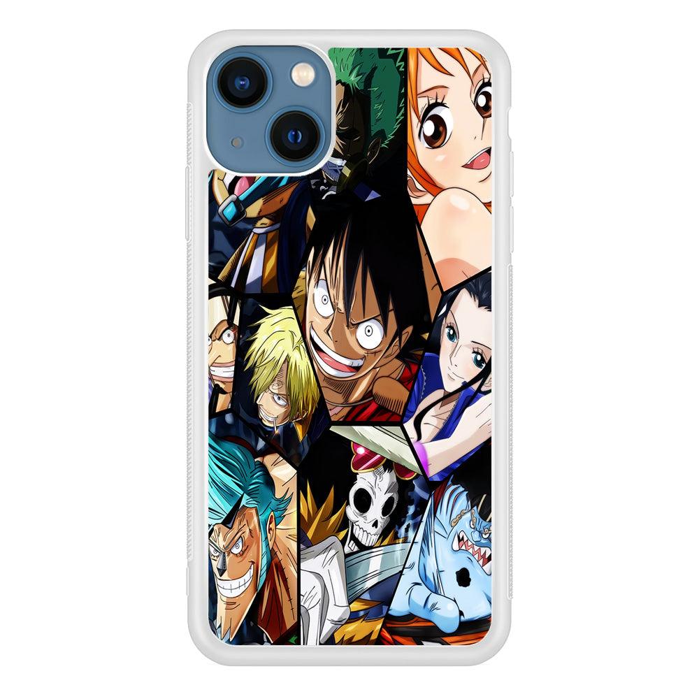 One Piece Mugiwara Crew Pirates iPhone 13 Case-Rubber / White (2D Case)-Xtracase