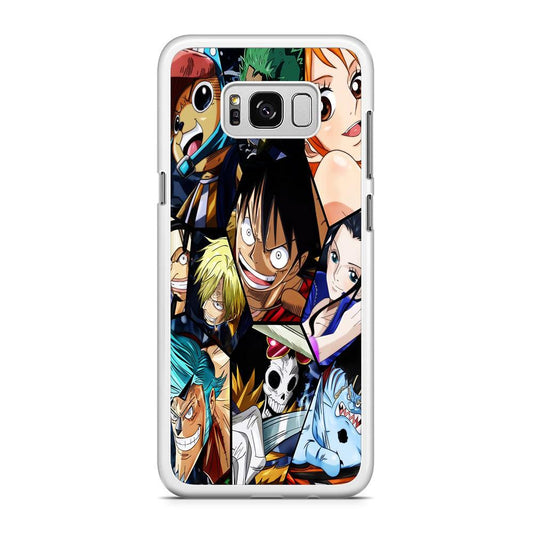 One Piece Mugiwara Crew Pirates Samsung Galaxy S8 Case-Rubber / White (2D Case)-Xtracase