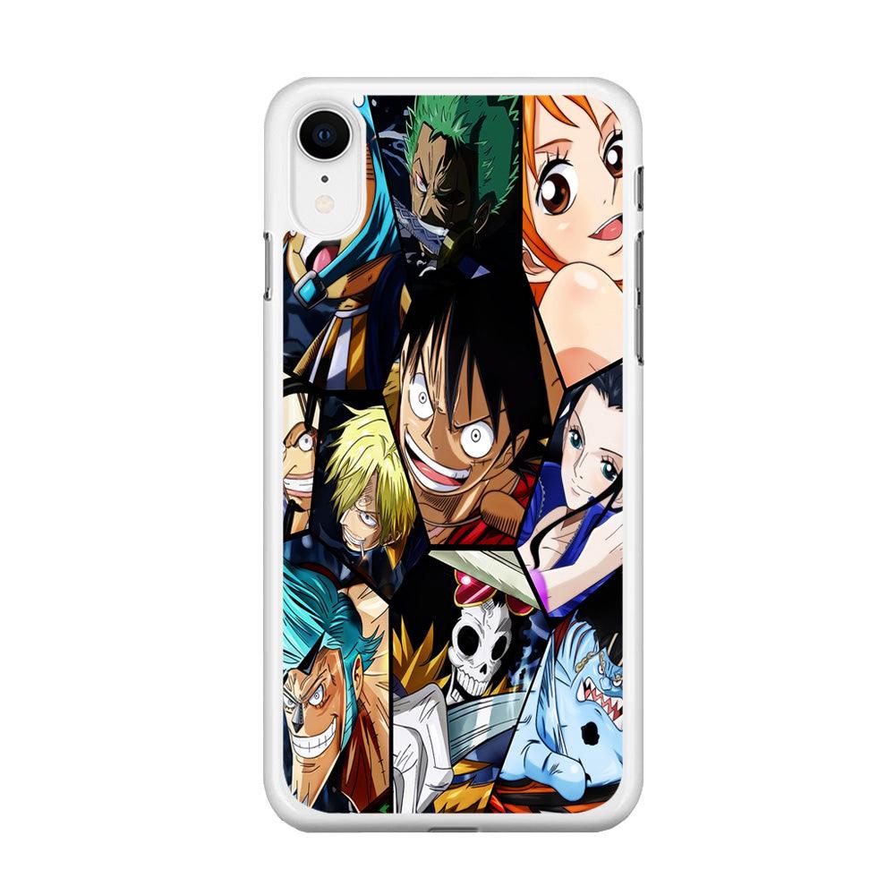 One Piece Mugiwara Crew Pirates iPhone XR Case-Rubber / White (2D Case)-Xtracase