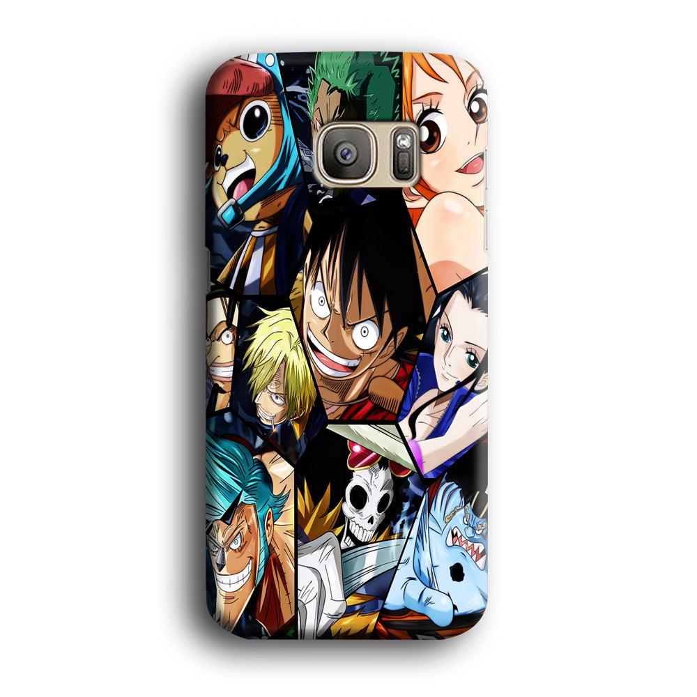 One Piece Mugiwara Crew Pirates Samsung Galaxy S7 Edge Case-Plastic / Full Wrap (3D Case)-Xtracase