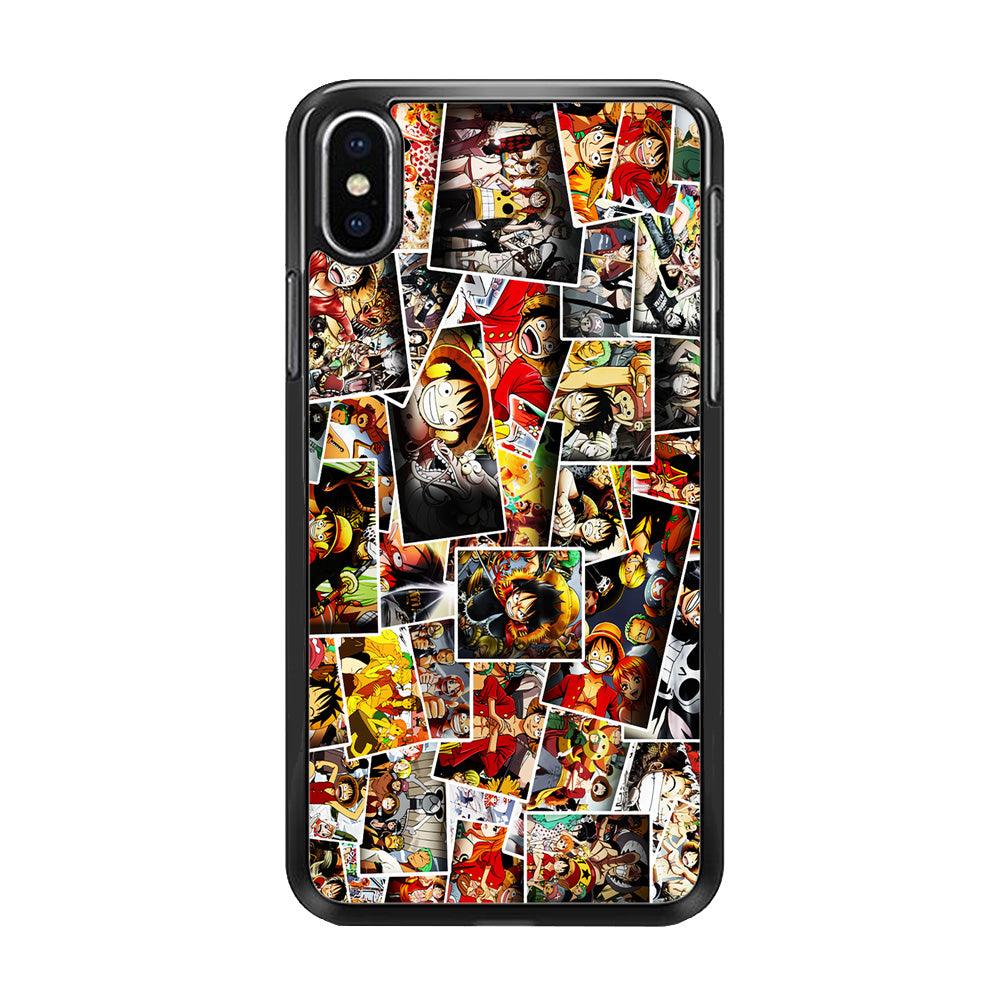 One Piece Photo Collection iPhone Xs Case-Rubber / Black (2D Case)-Xtracase