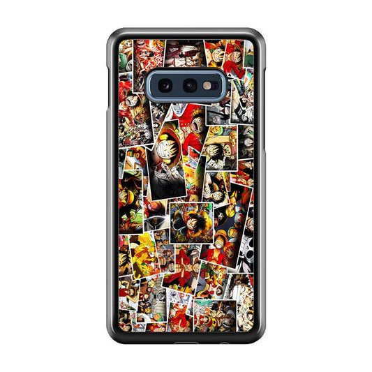 One Piece Photo Collection Samsung Galaxy S10E Case-Rubber / White (2D Case)-Xtracase