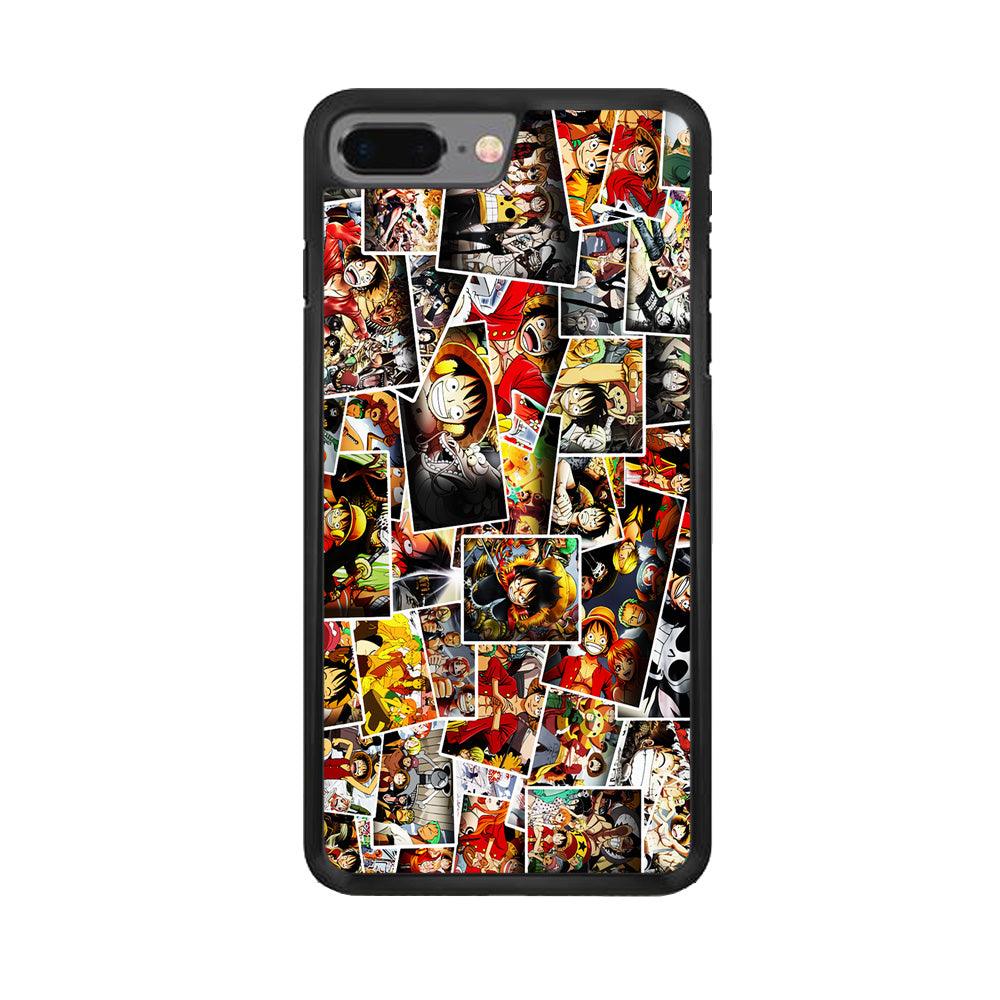 One Piece Photo Collection iPhone 8 Plus Case-Rubber / Black (2D Case)-Xtracase