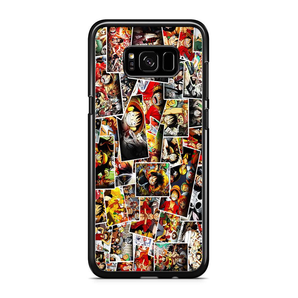 One Piece Photo Collection Samsung Galaxy S8 Plus Case-Rubber / Black (2D Case)-Xtracase