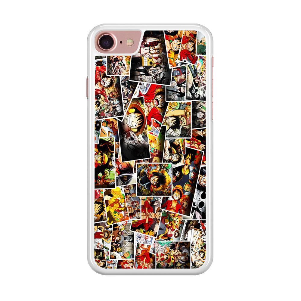 One Piece Photo Collection iPhone SE 2020 Case-Rubber / White (2D Case)-Xtracase
