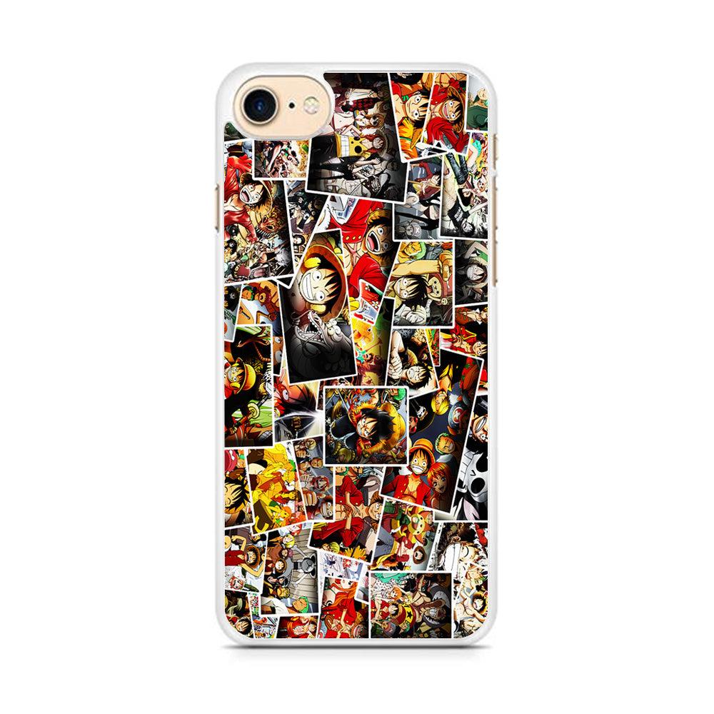 One Piece Photo Collection iPhone 8 Case-Rubber / White (2D Case)-Xtracase