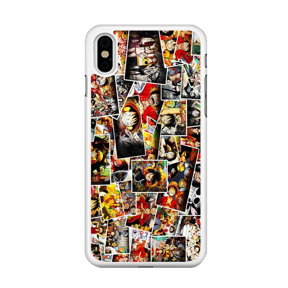 One Piece Photo Collection iPhone Xs Case-Rubber / White (2D Case)-Xtracase