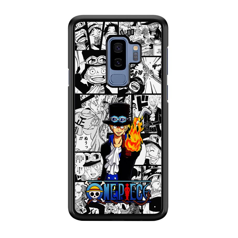 One Piece Sabo Comic Samsung Galaxy S9 Plus Case-Rubber / Black (2D Case)-Xtracase