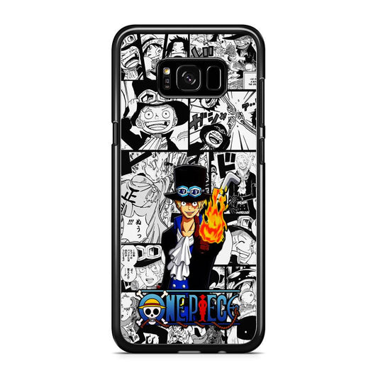 One Piece Sabo Comic Samsung Galaxy S8 Case-Rubber / Black (2D Case)-Xtracase