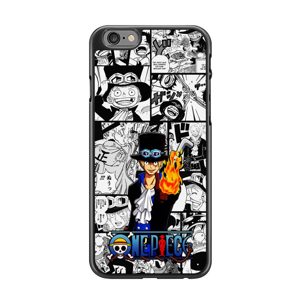 One Piece Sabo Comic iPhone 6 | 6s Case-Rubber / Black (2D Case)-Xtracase