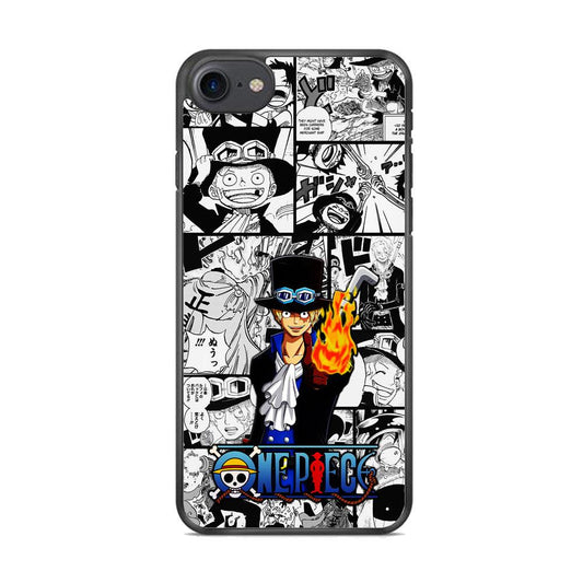 One Piece Sabo Comic iPhone 8 Case-Rubber / Black (2D Case)-Xtracase